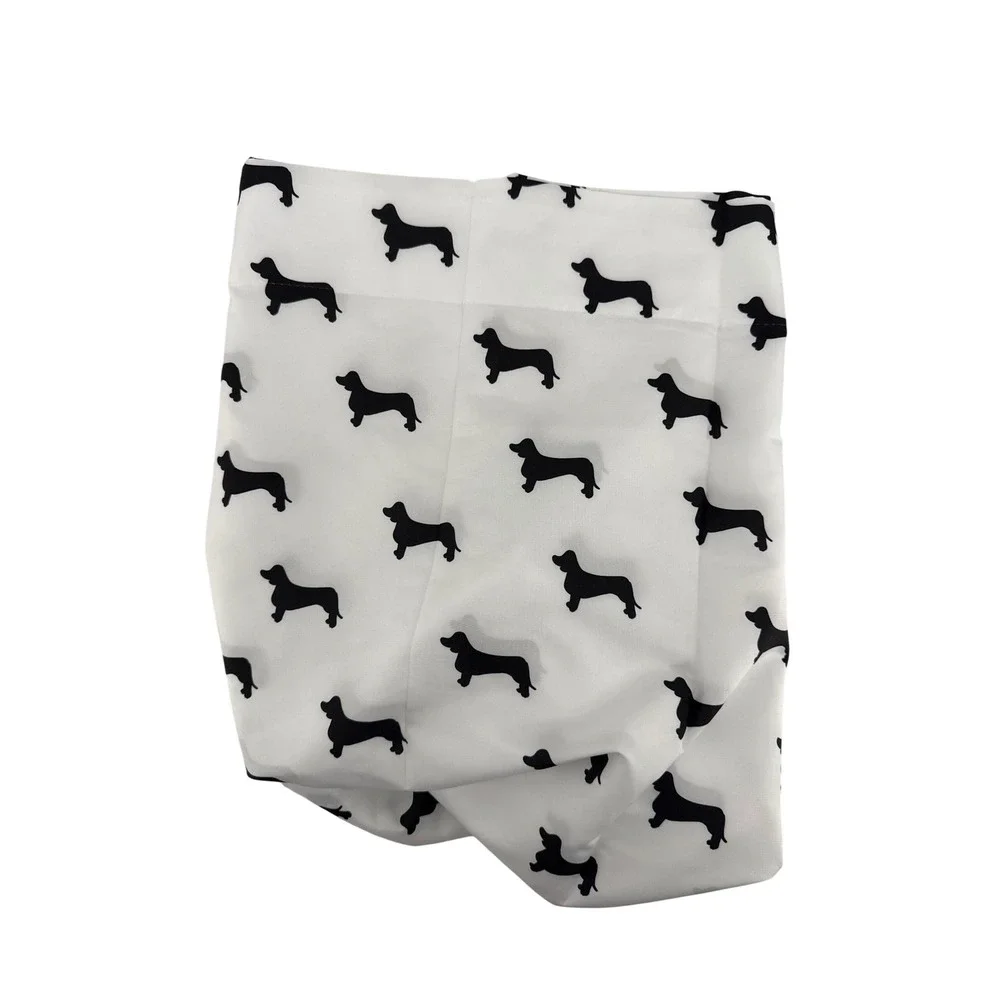 Ambesonne Dachshund Window Curtains 2 Panel Set White Black 56x95 Rod Pocket NEW